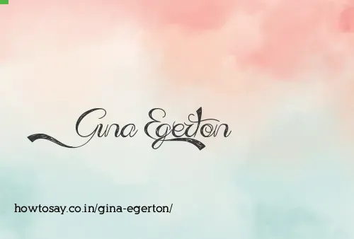 Gina Egerton