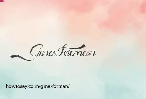 Gina Forman