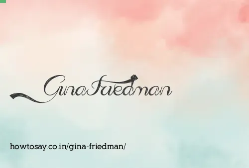 Gina Friedman