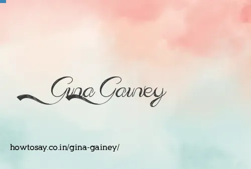 Gina Gainey