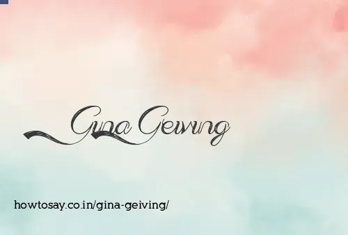 Gina Geiving