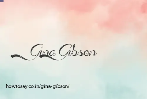 Gina Gibson