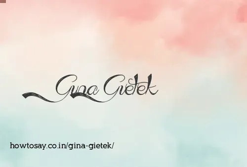 Gina Gietek