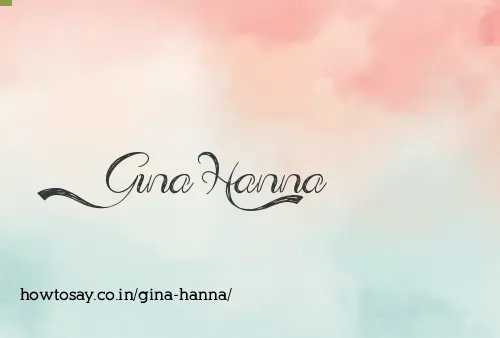 Gina Hanna