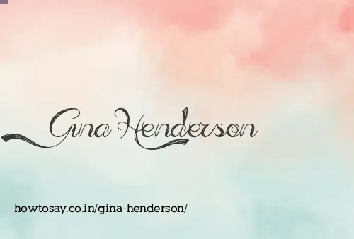 Gina Henderson