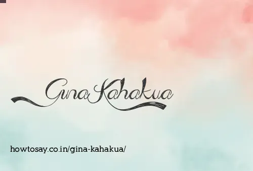 Gina Kahakua