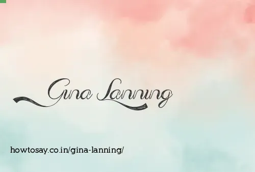 Gina Lanning