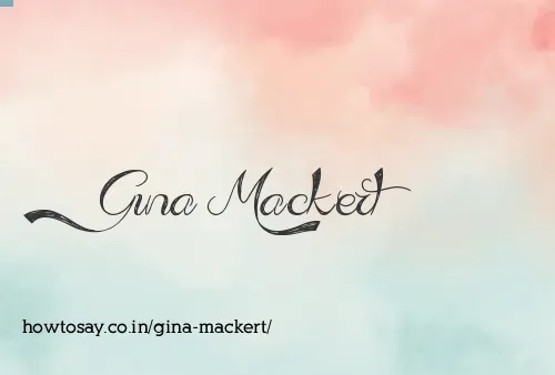 Gina Mackert