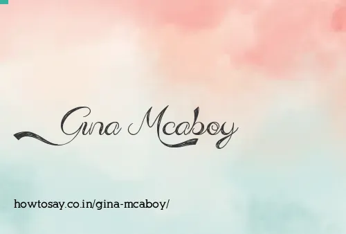 Gina Mcaboy
