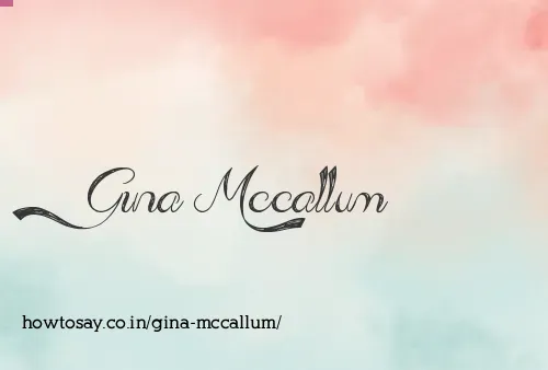 Gina Mccallum