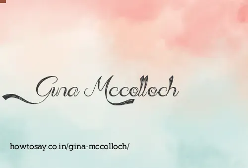 Gina Mccolloch