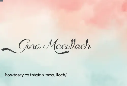 Gina Mcculloch