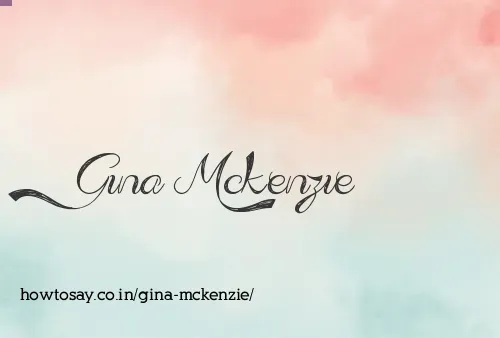 Gina Mckenzie