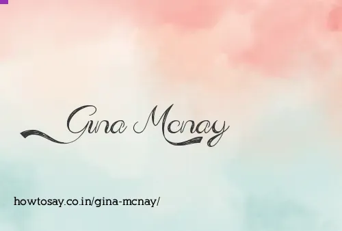Gina Mcnay