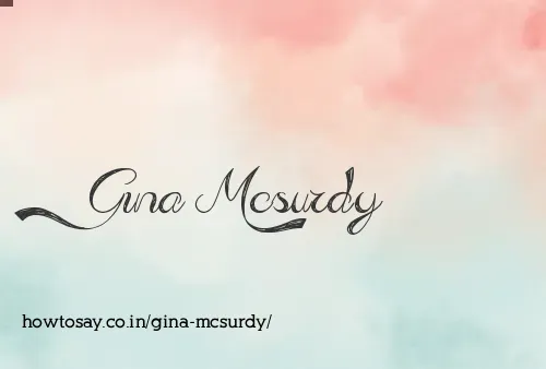 Gina Mcsurdy