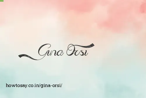 Gina Orsi
