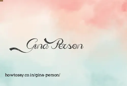 Gina Person