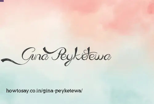 Gina Peyketewa