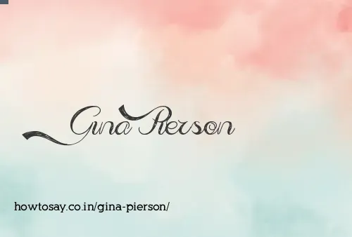 Gina Pierson