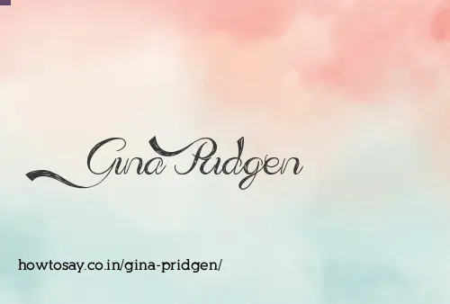 Gina Pridgen
