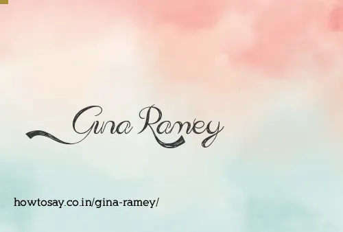 Gina Ramey