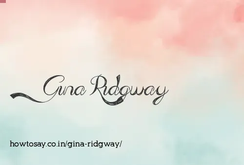 Gina Ridgway