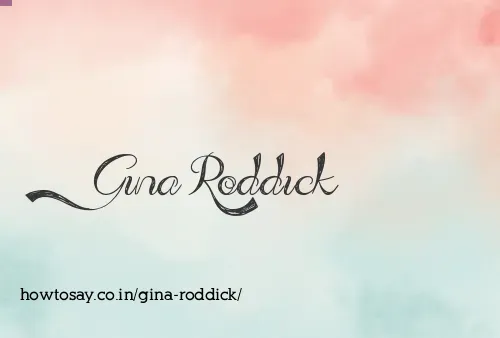 Gina Roddick