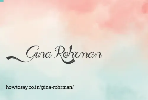 Gina Rohrman