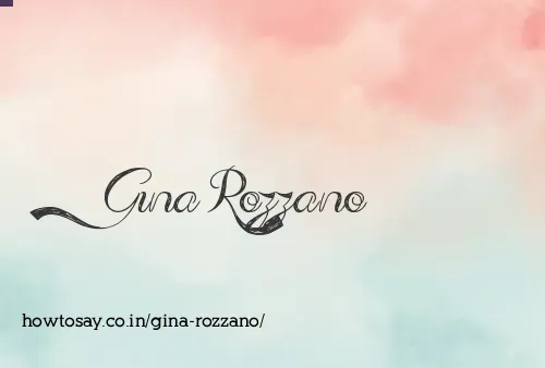 Gina Rozzano