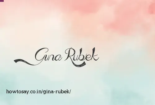 Gina Rubek