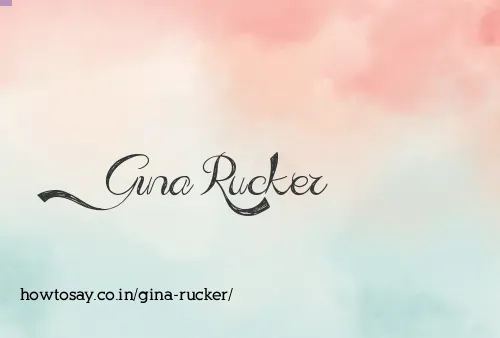 Gina Rucker