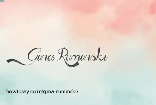 Gina Ruminski