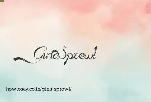 Gina Sprowl