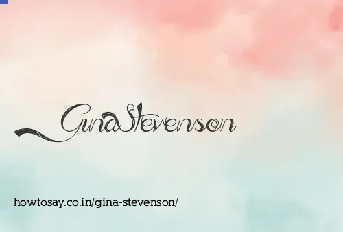 Gina Stevenson