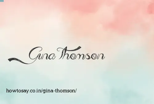Gina Thomson