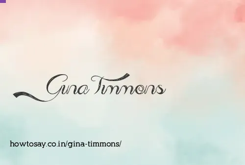 Gina Timmons