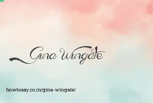Gina Wingate