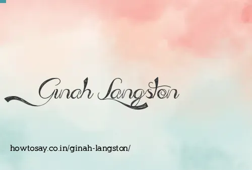 Ginah Langston
