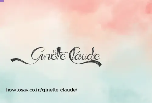 Ginette Claude