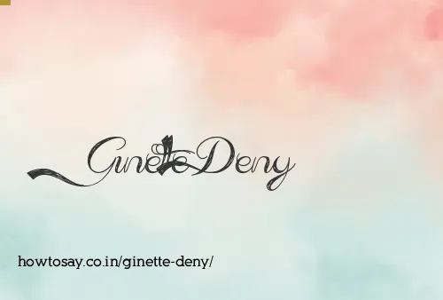 Ginette Deny