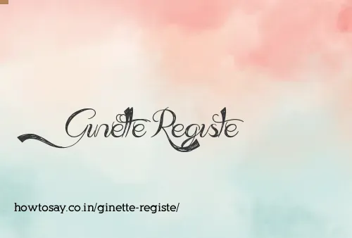 Ginette Registe