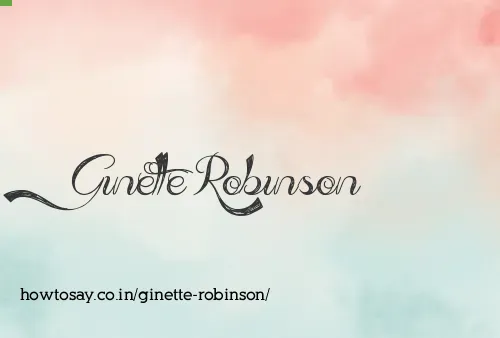 Ginette Robinson
