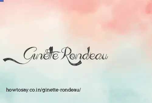 Ginette Rondeau