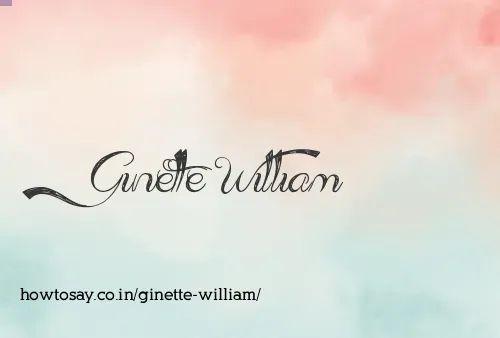 Ginette William