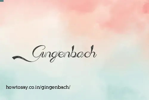 Gingenbach