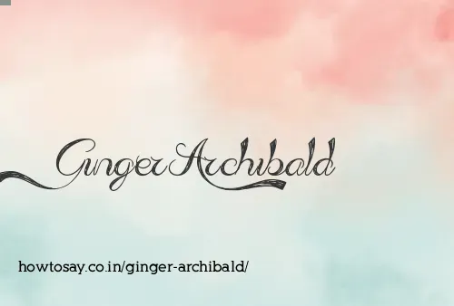 Ginger Archibald