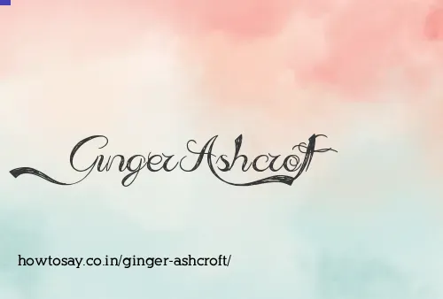 Ginger Ashcroft