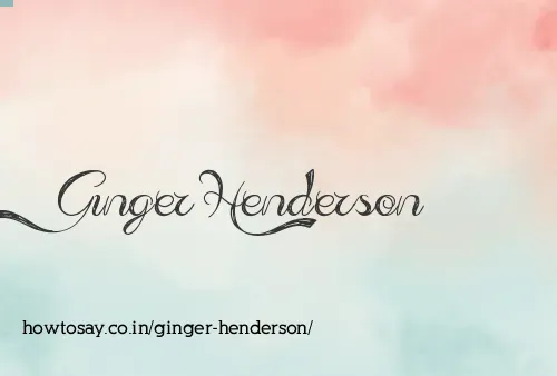 Ginger Henderson