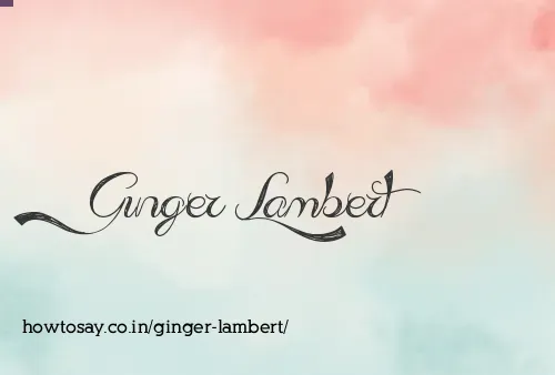 Ginger Lambert
