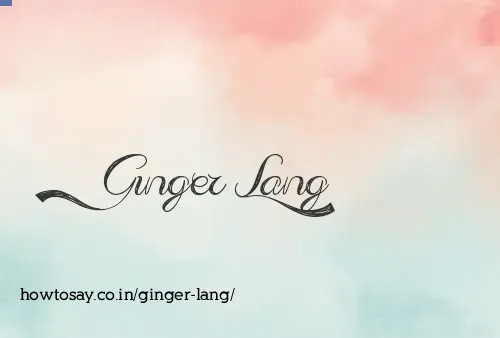 Ginger Lang